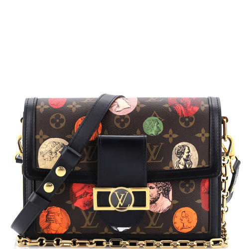 Dauphine Shoulder Bag Limited Edition Fornasetti Cameo Monogram Canvas MM