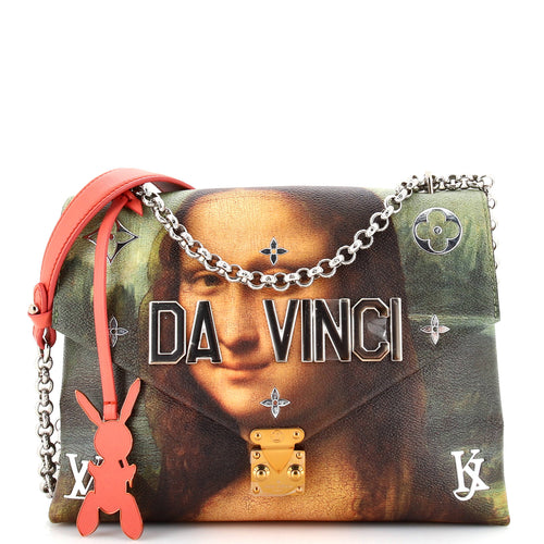 Chain Shoulder Bag Limited Edition Jeff Koons Da Vinci Print Canvas