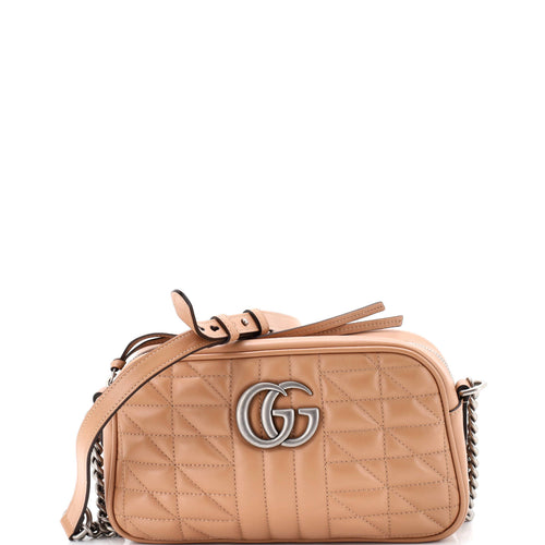 GUCCI GG Marmont Shoulder Bag Mixed Matelasse Leather Small