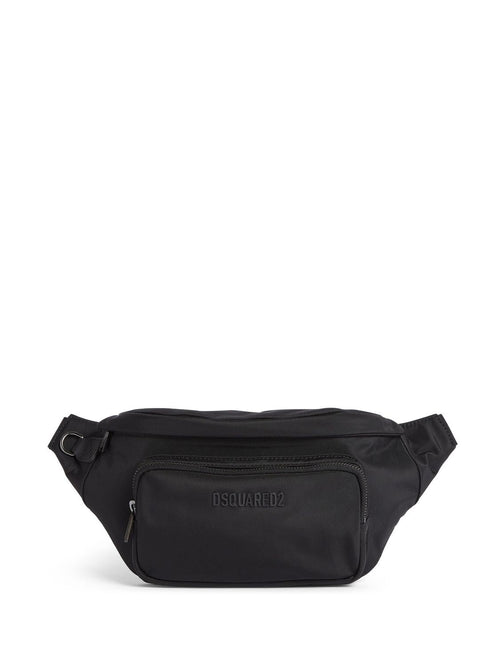 Men's Logo-Embossed Canvas Belt Bag in Black | BBM0063168068152124 Color Black