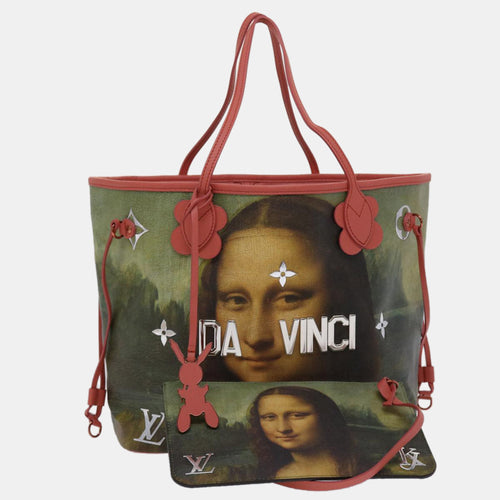 Pink Da Vinci Masters Collection Neverfull MM Tote Bag
