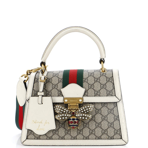 GUCCI Queen Margaret Top Handle Bag GG Coated Canvas Small
