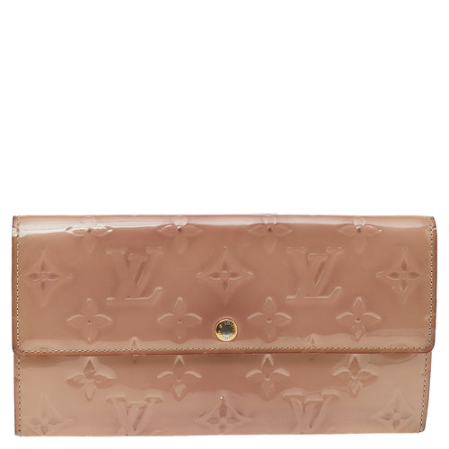 Rose Florentine Monogram Vernis Sarah Wallet