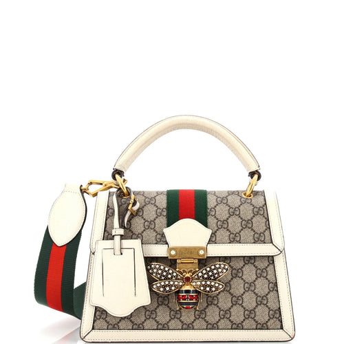 GUCCI Queen Margaret Top Handle Bag GG Coated Canvas Small