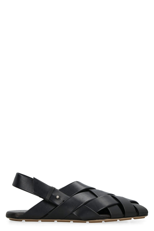 Men's Alfie Leather Slipper in Black | Size 42 | 741343V1AY0 Color 1000