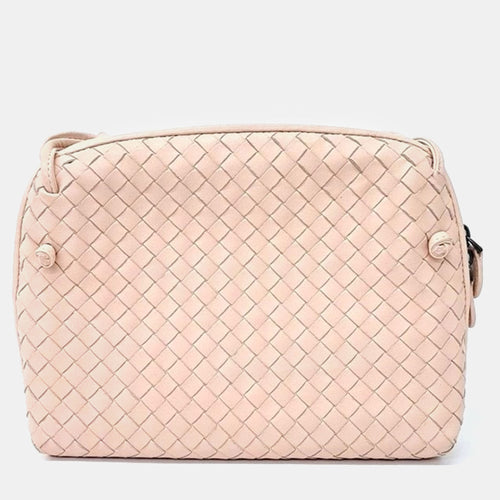 Light Pink Nappa Intrecciato Nodini Crossbody Messenger