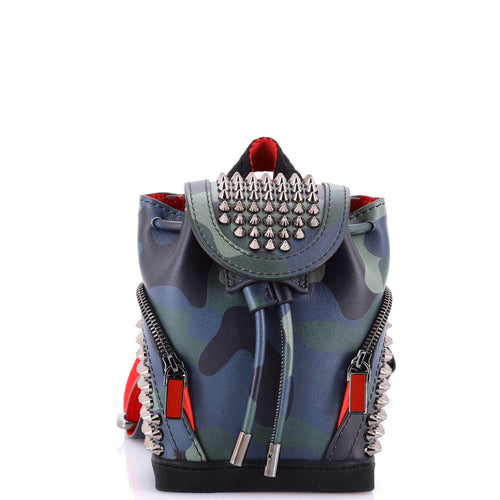 Explorafunk Keyring Crossbody Bag Spiked Printed Leather