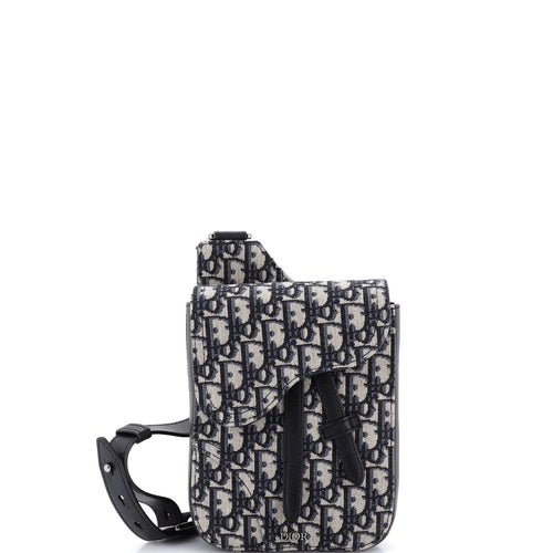 Saddle Rectangular Crossbody Pouch Oblique Canvas