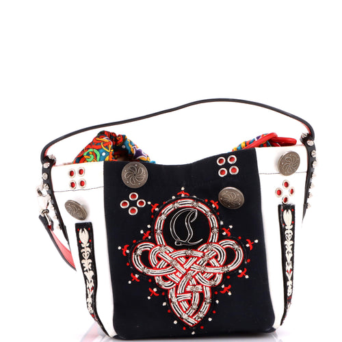 Breizcaba Top Handle Bag Embellished Canvas Small