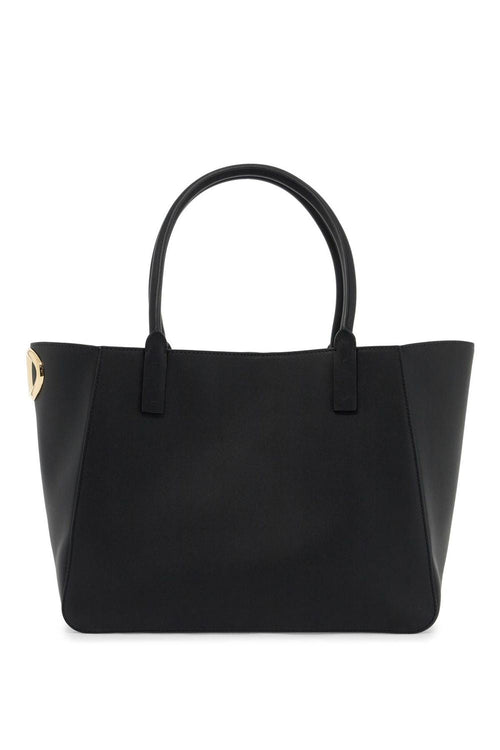 Women's Nappa Calfskin Vlogo Side Tote Bag in Nero | 5W2B0Q29PWL