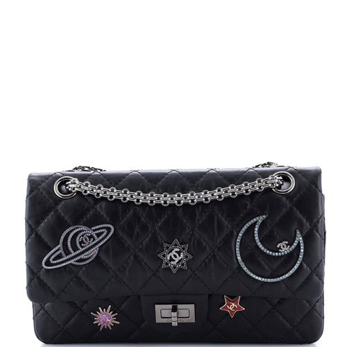 CHANEL Space Charms Reissue 2.55 Flap Bag Quilted Aged Calfskin 225