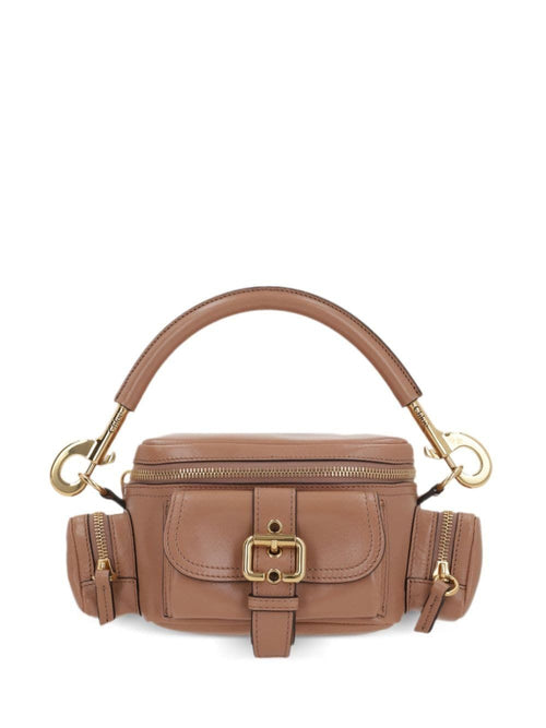 Women's Camera Bag Small Leather Shoulder Bag in Beige | Size UNI | CHC24AS534N83