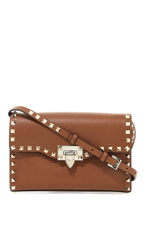 Women's Rockstud Small Crossbody Bag in Marrone | 5W2B0181VSF
