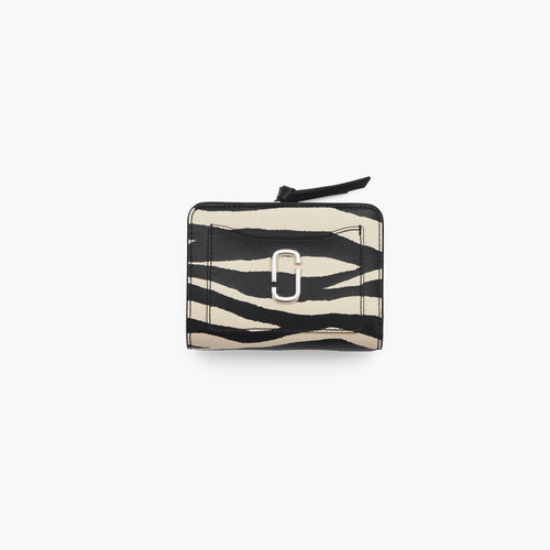 The Zebra Utility Snapshot Mini Compact Wallet Bag in Black/White