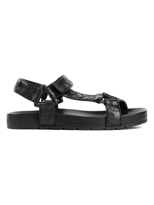 Men's Trip Leather Sandals in Black | Size 41 | 775305V3HB0 Color 1000