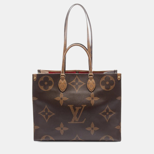 Brown Monogram Reverse Giant Canvas OnTheGo GM Tote Bag
