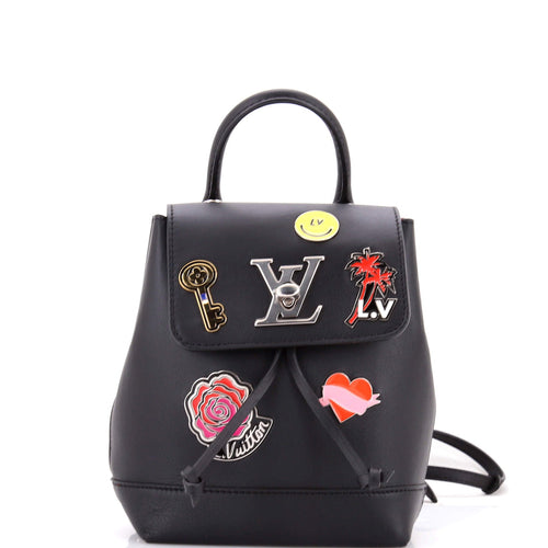 Lockme Backpack Limited Edition Pin Embellished Leather Mini