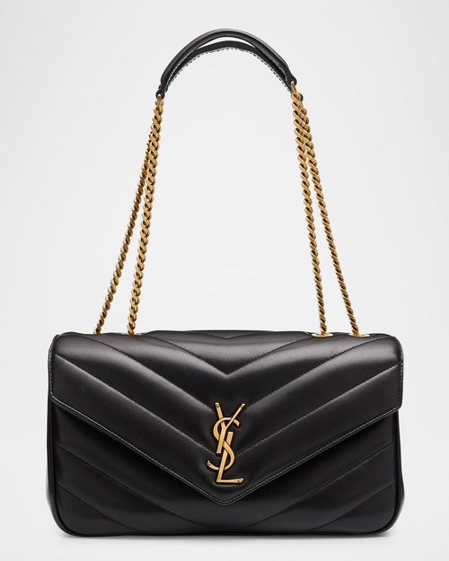 Loulou Medium YSL Chain Shoulder Bag in Quilted Leather