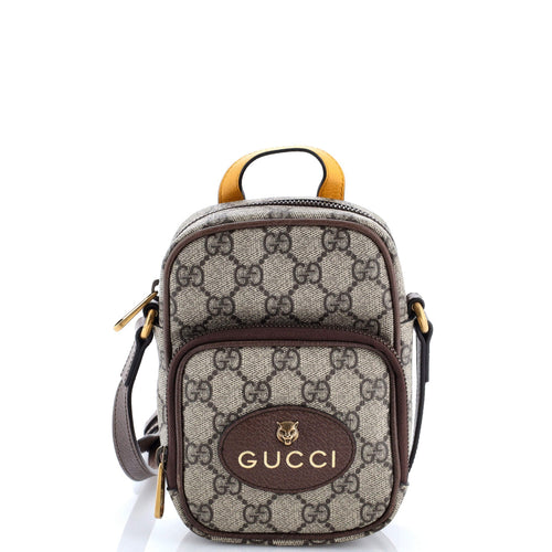 GUCCI Neo Vintage Top Handle Crossbody Bag GG Coated Canvas Mini
