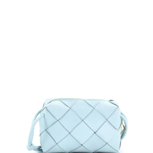 Cassette Camera Crossbody Bag Maxi Intrecciato Leather Small