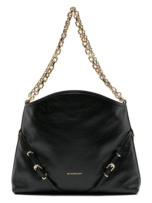 Women's Voyou Medium Leather Shoulder Bag in Black | Size UNI | BB50Y4B1KRVOYOU001