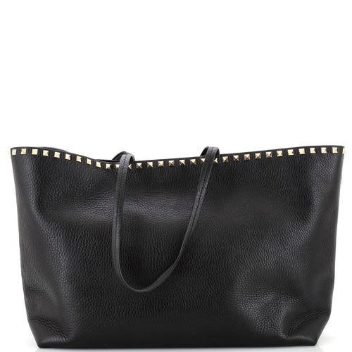 VALENTINO GARAVANI Rockstud Shopper Tote Leather Large