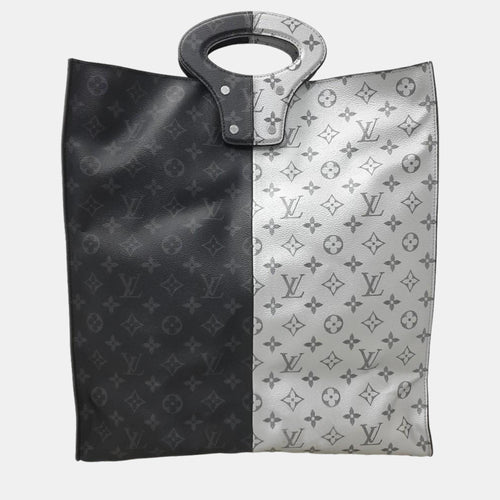 Grey/Black Monogram Canvas Pacific Eclipse Split Tote Bag