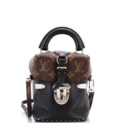 Camera Box Handbag Studded Monogram Canvas and Leather