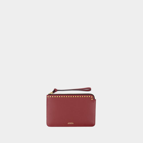 Women's Gd Flat Pouch in Burgundy | MP0062FA Color B4C17M Color 80BY