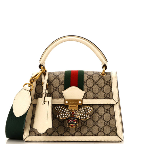 GUCCI Queen Margaret Top Handle Bag GG Coated Canvas Small