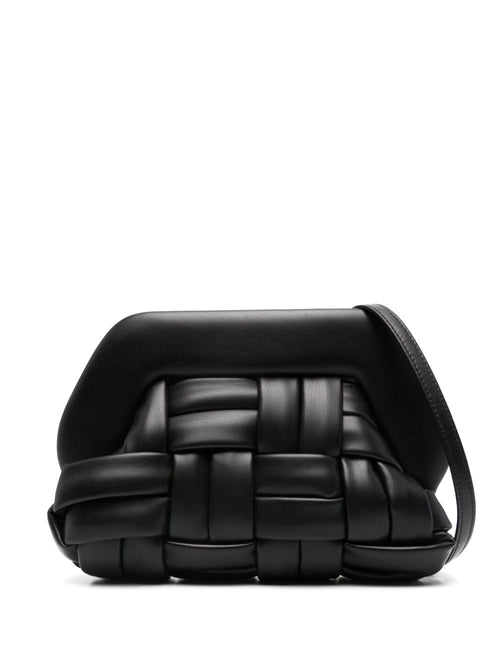 Women's Tia Weaved Vegan Leather Clutch in Black | Size UNI | tmcotin1