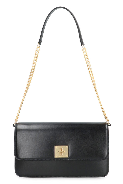 Women's Gioia Leather Shoulder Bag in Black | GWA00473A000565 Color 90100