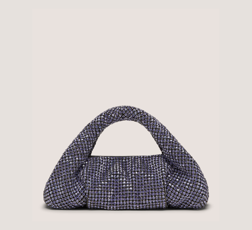 Moda Shine Mini Tote Handbags, Tanzanite Crystal Mesh, Size: U No Dimension