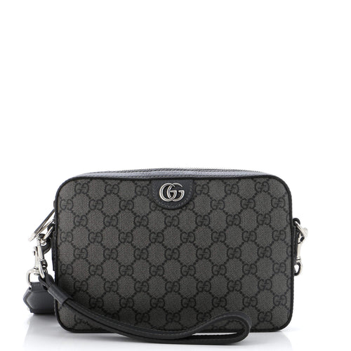 GUCCI Ophidia Zip Wristlet Shoulder Bag GG Coated Canvas Small