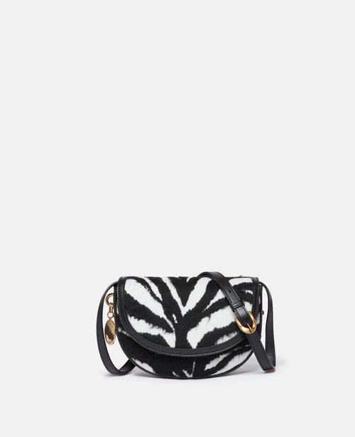 Frayme Tiger Pattern Shoulder Bag, Woman, Black and white
