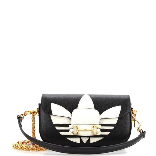 GUCCI x Adidas Horsebit 1955 Shoulder Bag Leather East West