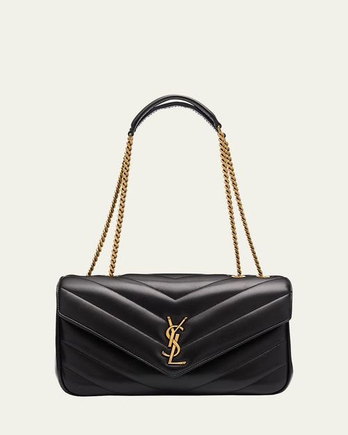 Loulou Medium YSL Chain Shoulder Bag in Quilted Leather