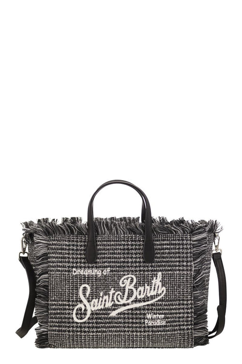 Colette - Handbag With Prince Of Wales Workmanship in Black | COL0003