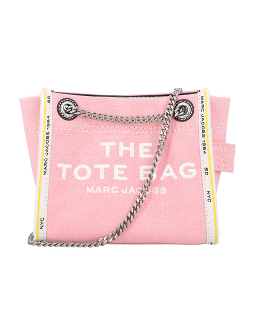 Women's The Mini Tote Bag Denim in Ribbon Pink | 24A2F4HCR016H05 Color 669