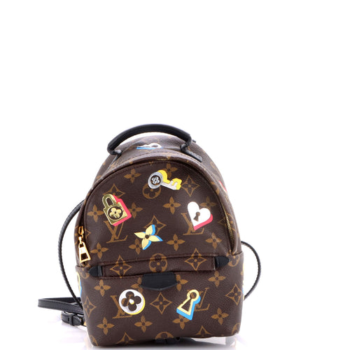 Palm Springs Backpack Limited Edition Love Lock Monogram Canvas Mini
