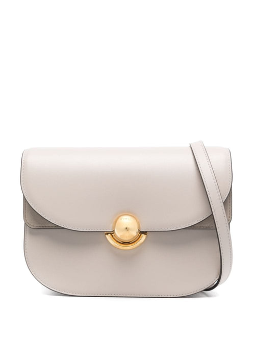 Women's Taupe Leather Foldover Shoulder Bag in Yellow | Size UNI | WB01355 Color BX0428VAN00