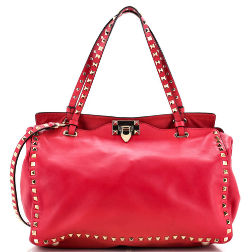 VALENTINO GARAVANI Rockstud Tote Soft Leather Medium