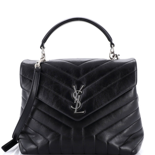 LouLou Top Handle Bag Matelasse Chevron Leather Medium