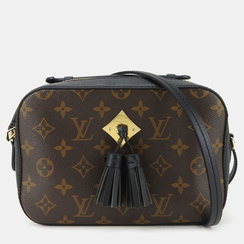 Noir Monogram Canvas and Leather Saintonge Shoulder Bag