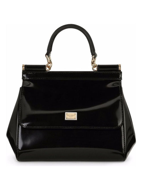 Women's Sicily Medium Shiny Bag in Black | Size UNI | BB6003A103780999