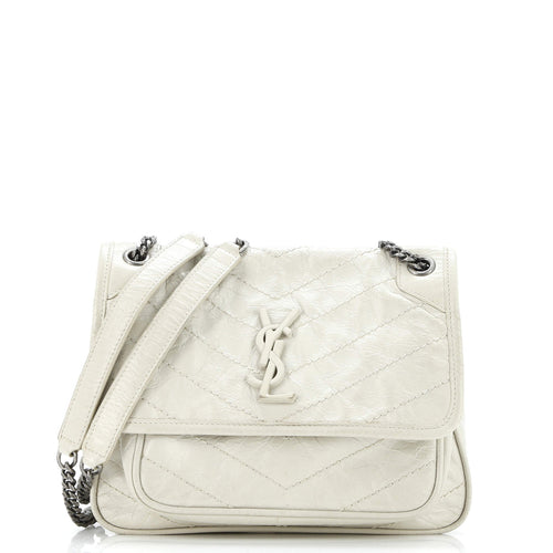 Niki Chain Flap Bag Matelasse Chevron Leather Baby