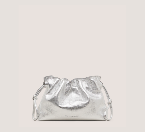 Mia Mini Bag Handbags, Silver Metallic Leather, Size: U No Dimension