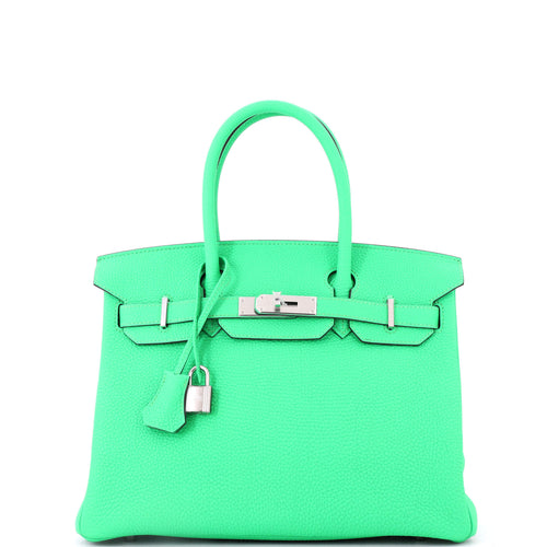 Birkin Handbag Vert Comics Togo with Palladium Hardware 30