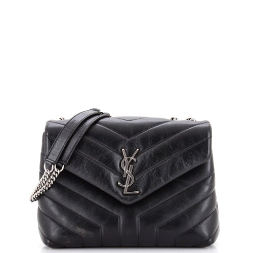 Loulou Shoulder Bag Matelasse Chevron Leather Small