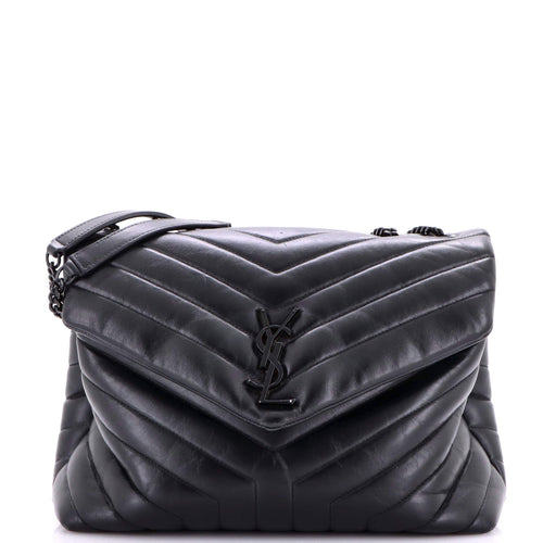 Loulou Shoulder Bag Matelasse Chevron Leather Medium